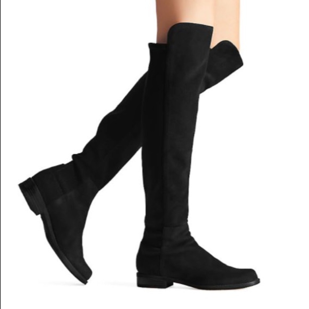 Stuart Weitzman Black Suade 5050Boots Size 9.5 NWT